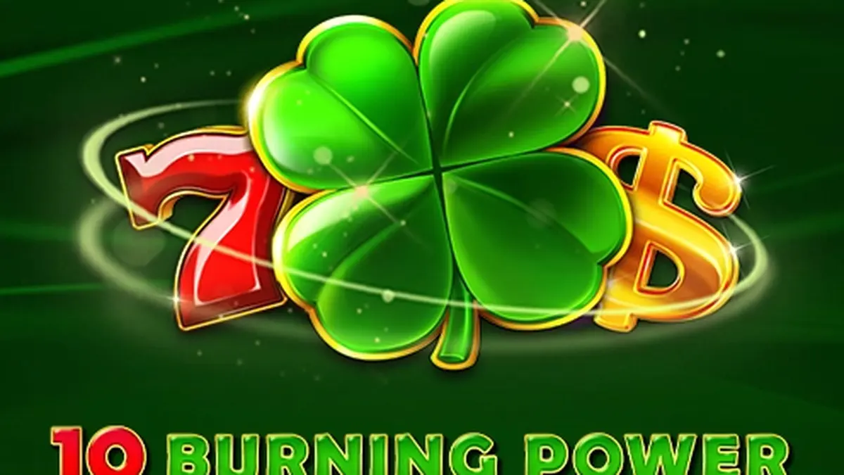 Tampilan antarmuka permainan slot 10 Burning Power dengan simbol buah klasik